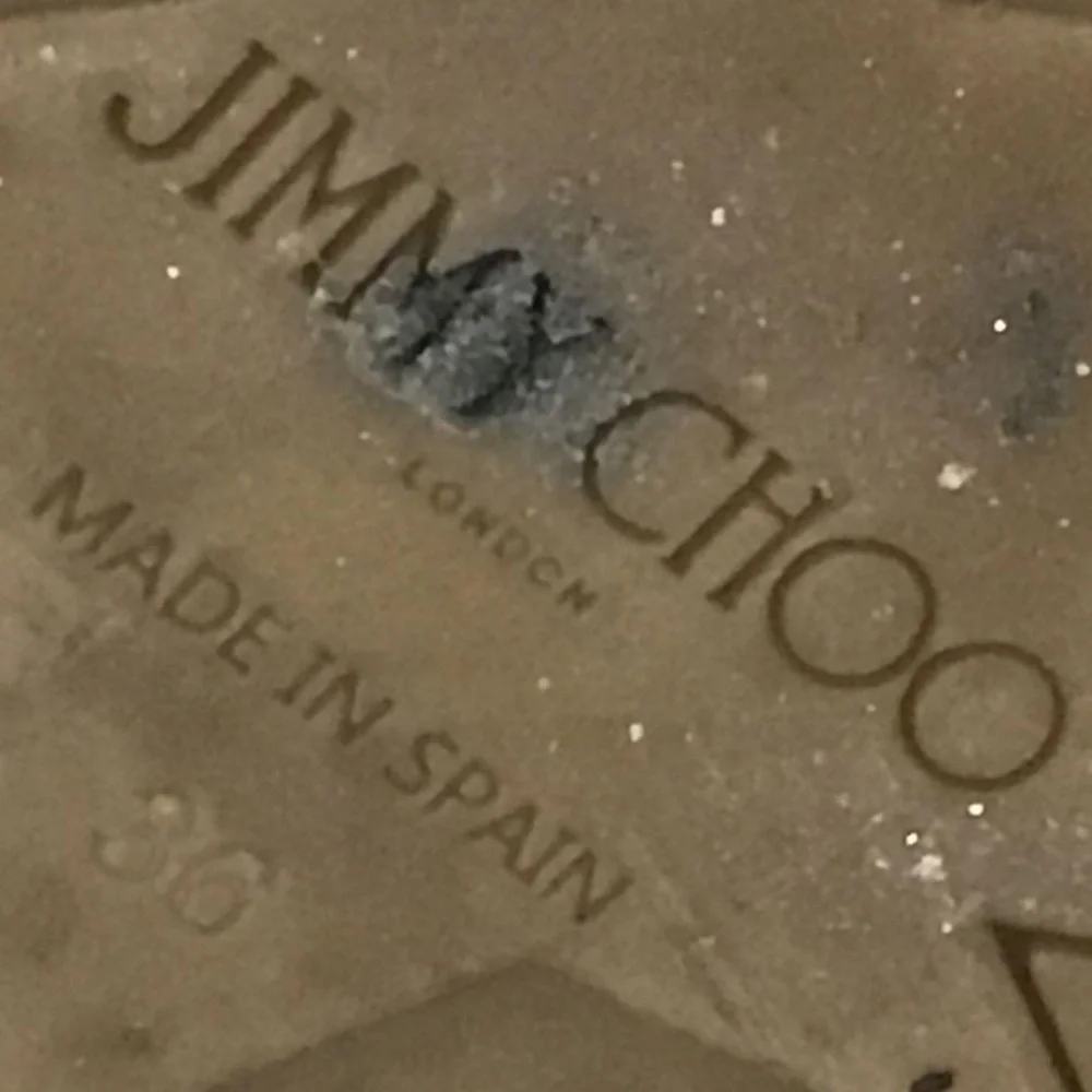 Women’s Jimmy Choo Cream Leather Peep Toe Sling Back Wedge Size 36